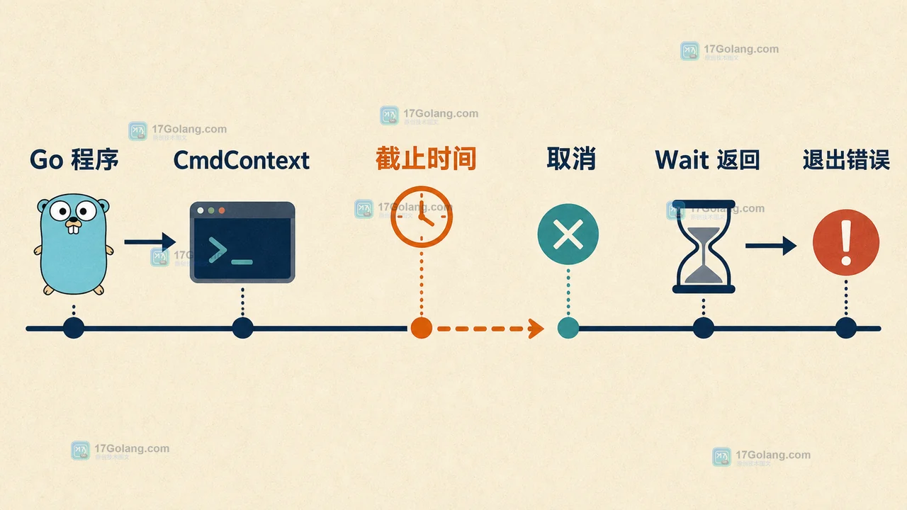 Go CmdContext 超时后为什么进程还在：子进程树、退出状态与回收验证