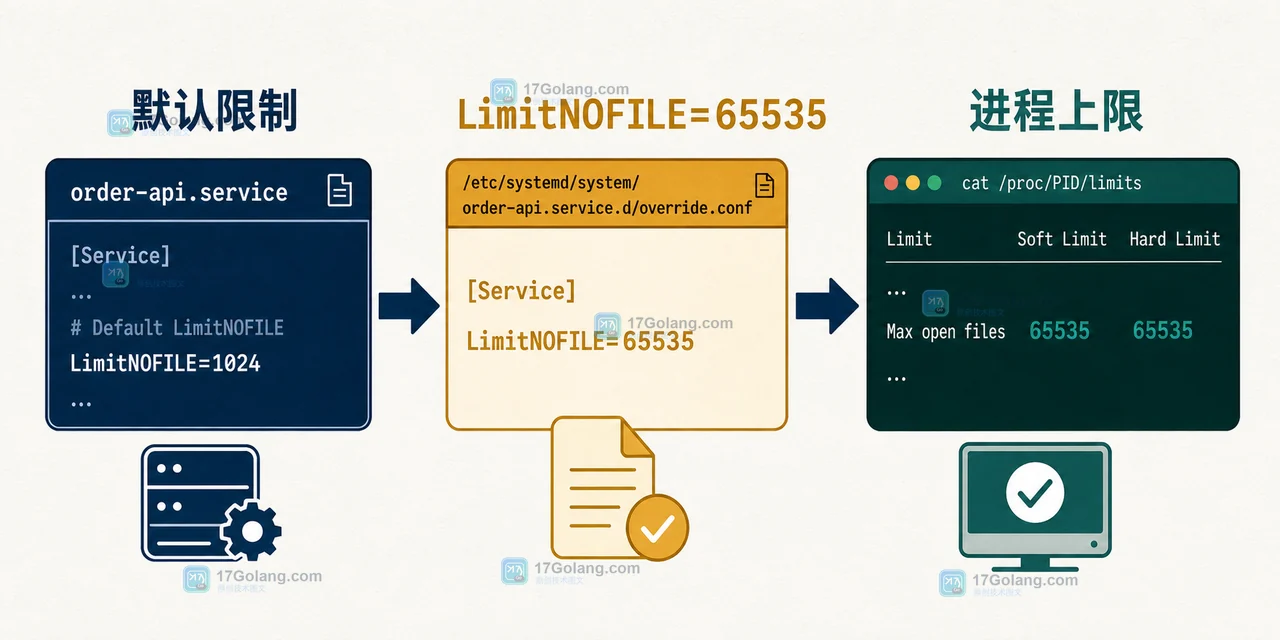 Linux 服务怎么限制文件描述符：LimitNOFILE、启动用户与日志检查