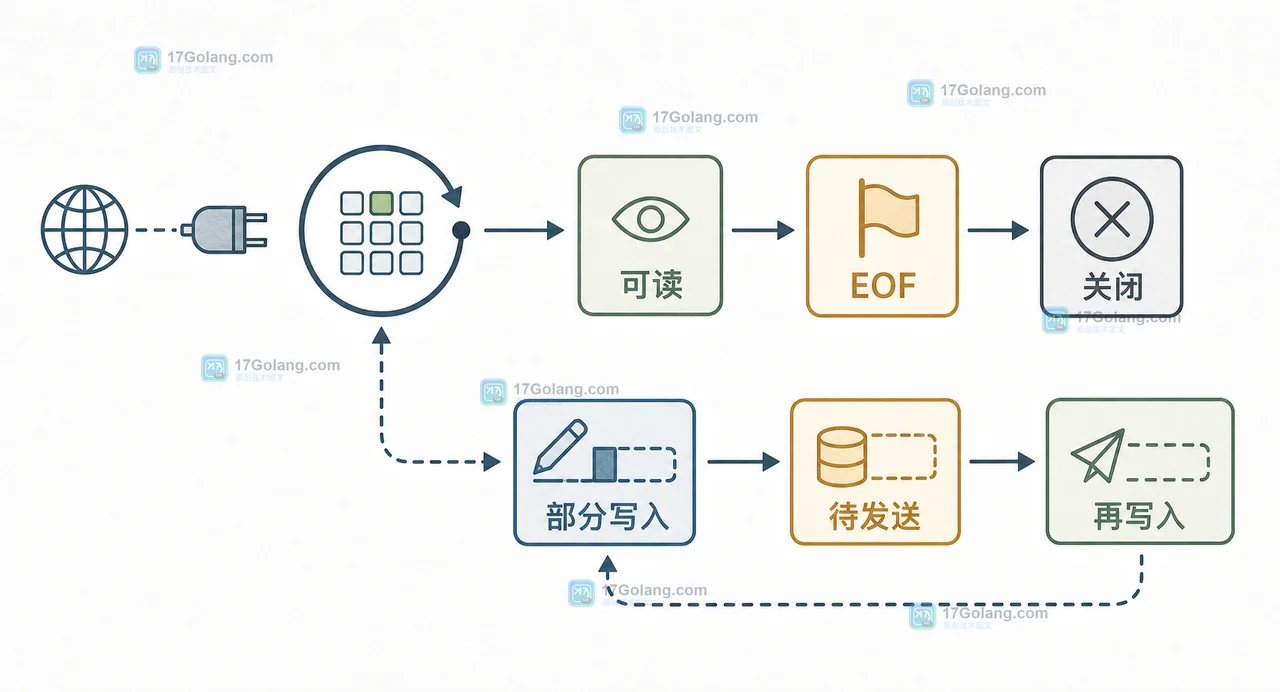PHP stream_select 怎么避免空转：读写集合、超时返回值与非阻塞循环