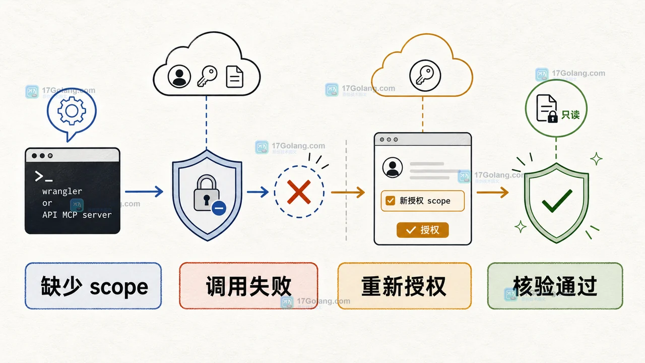 Cloudflare Wrangler OAuth 可选权限上线：MCP 授权收敛、Scope 选择与回滚验证