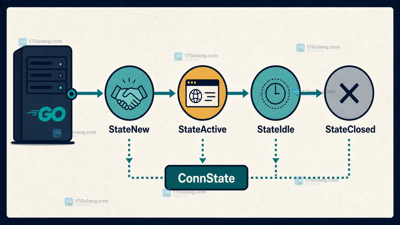 Go http.Server.ConnState 怎么追踪连接生命周期：状态回调、超时与异常断开