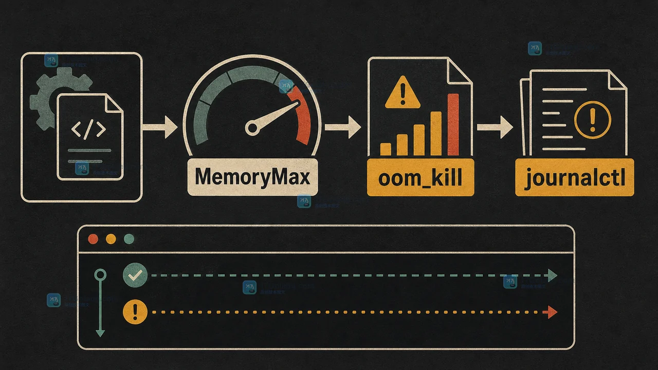 Linux 服务为什么会被 OOM 杀掉：MemoryMax、日志证据与恢复边界