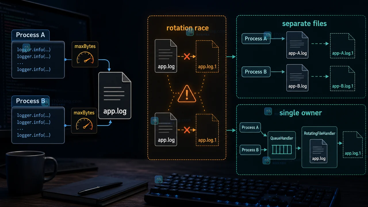Python logging.handlers.RotatingFileHandler 为什么会重复切日志：maxBytes、backupCount 与并发写入边界