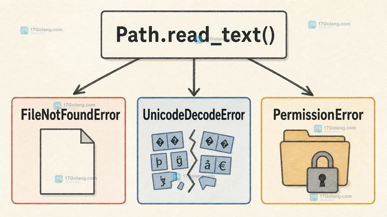 Python pathlib.Path.read_text 读取配置文件：编码声明、换行处理与异常边界