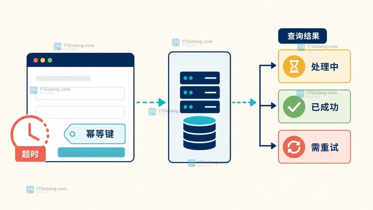 Go 表单网络超时后的恢复路径:保留幂等键查询处理中或成功结果