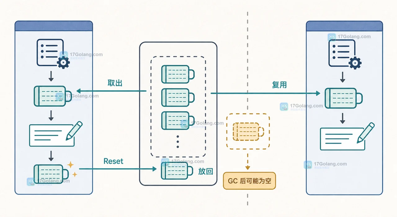 Go sync.Pool 为什么不能当缓存：对象复用、GC 回收与生命周期验证