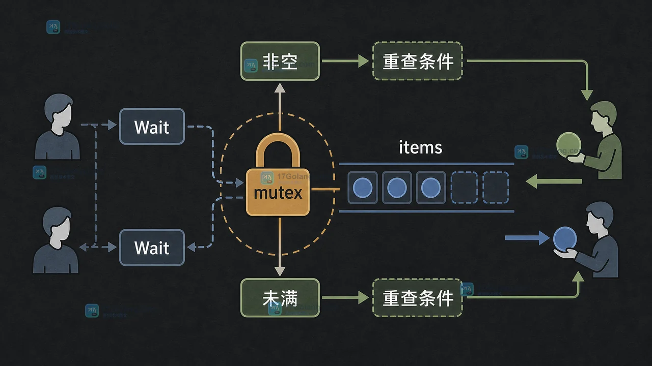 Go sync.Cond 的 Signal 和 Broadcast 怎么选：等待条件、锁保护与丢唤醒排查