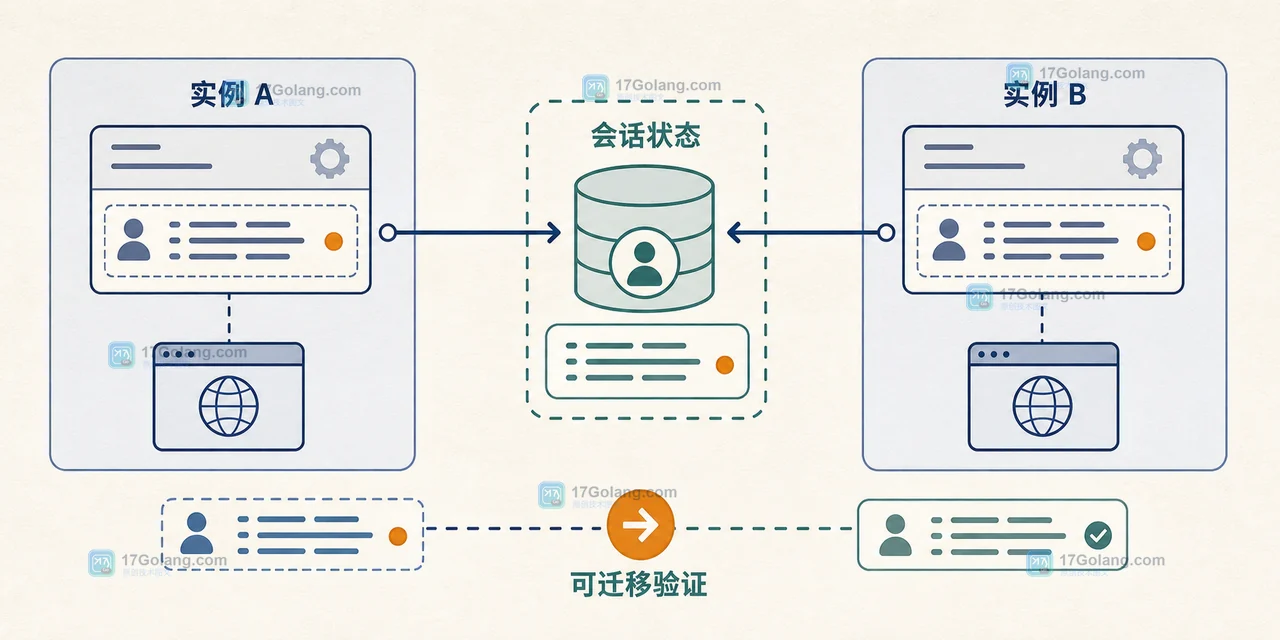 MCP 从进程内会话到无状态请求路由的多实例迁移因果插画