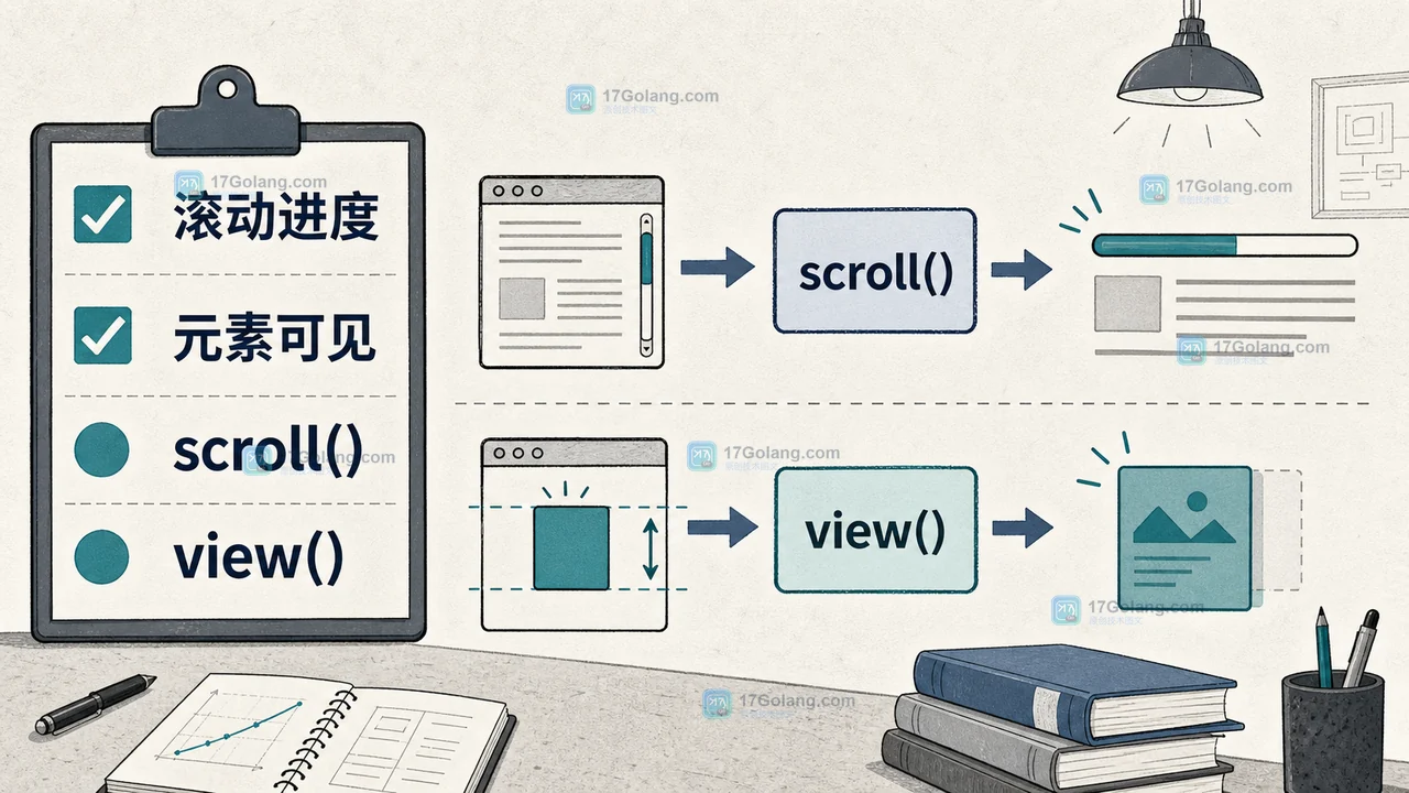 前端滚动动画中 scroll 时间线与 view 时间线的选择检查板:滚动进度和元素可见进度