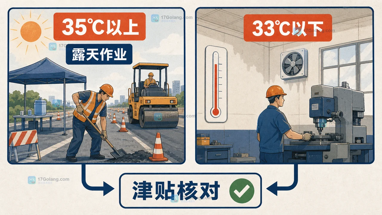 高温津贴哪些人能领：35℃与33℃门槛怎么判断