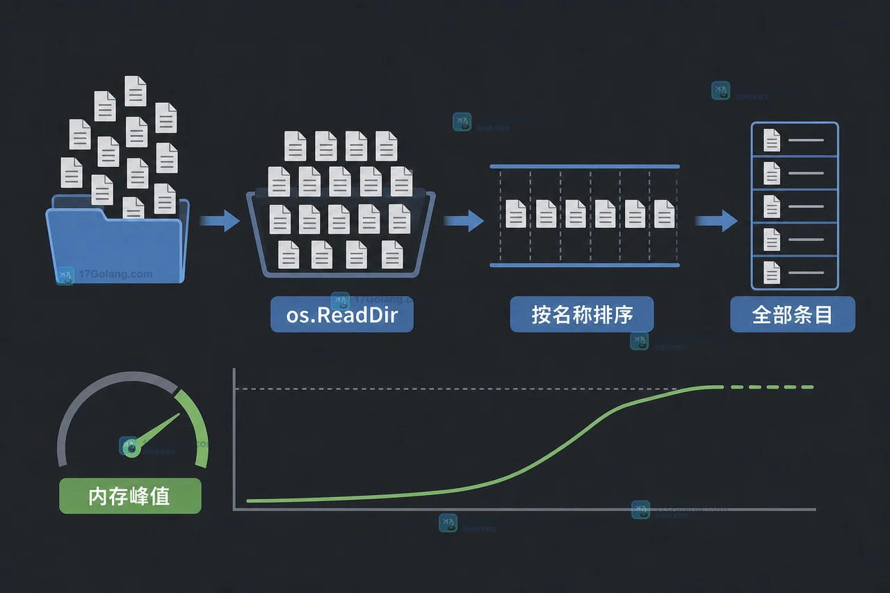 Go os.File.ReadDir 为什么会让目录排序变慢：流式读取与内存取舍