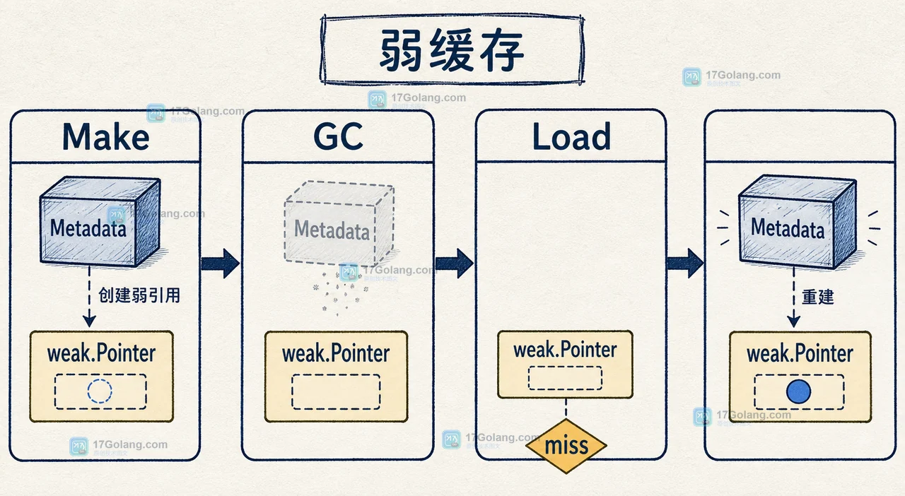 Go weak.Pointer 为什么适合做弱缓存：对象回收与并发读取边界