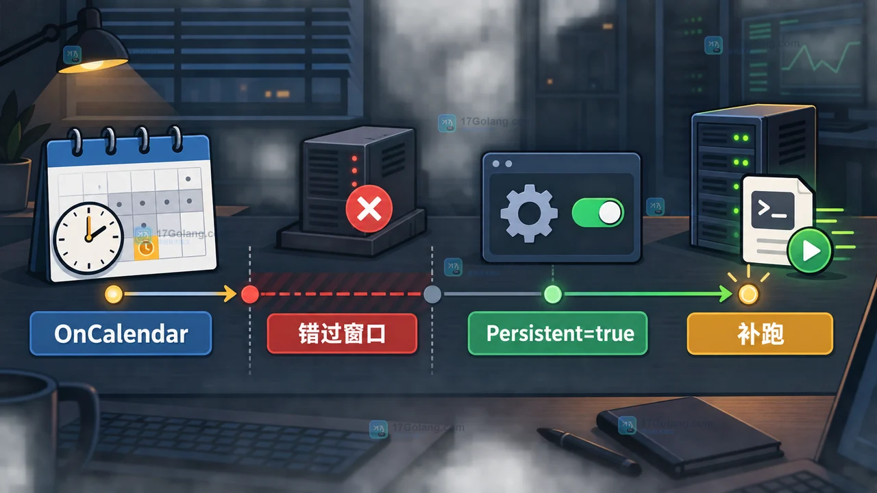 Linux 定时单元如何选择 OnCalendar 与 Persistent：错过窗口后的补跑取舍