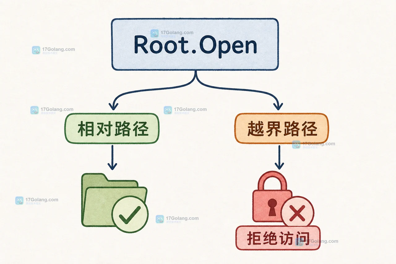 Go os.Root 如何安全打开相对路径：目录沙箱与错误返回边界