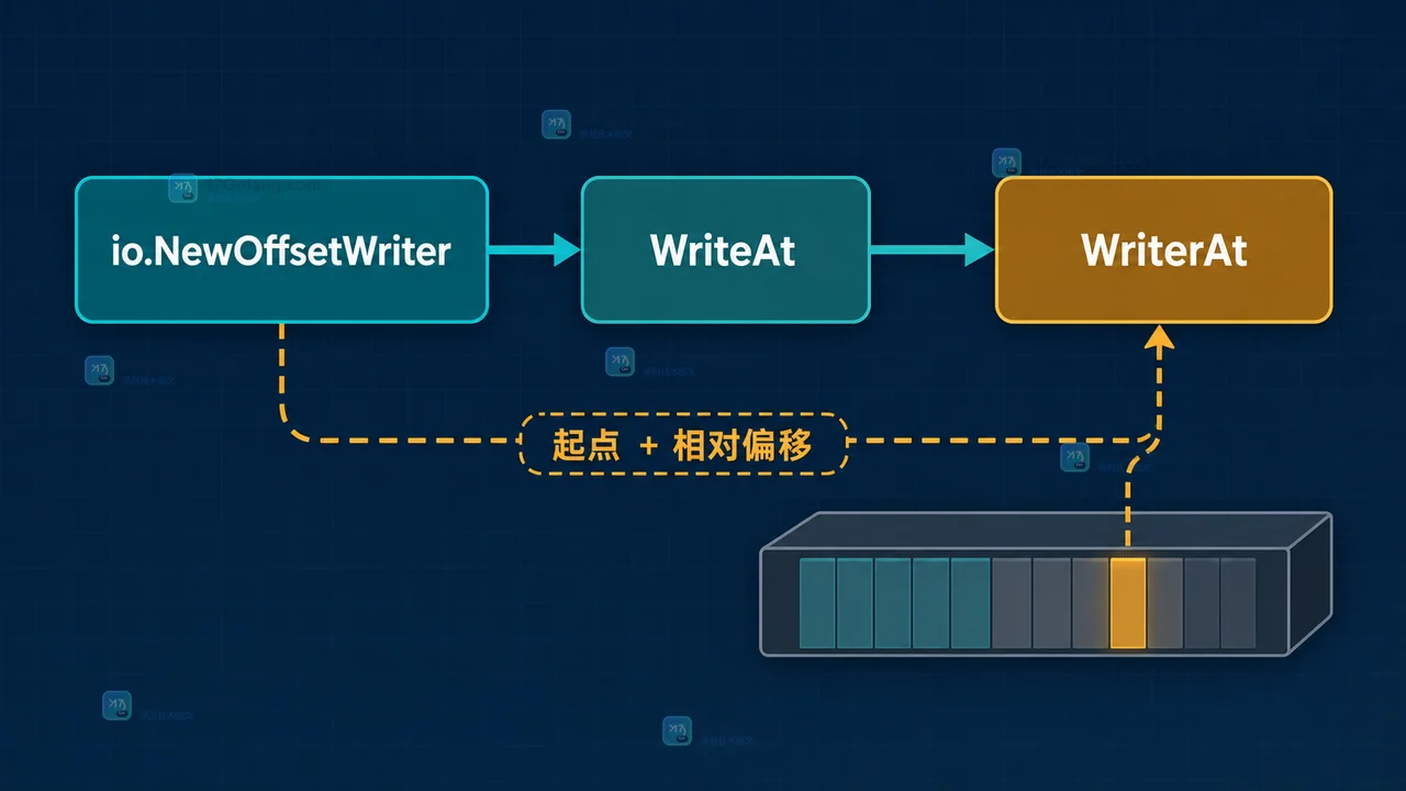 Go io.NewOffsetWriter 如何定位写入：偏移量、短写与错误传播边界