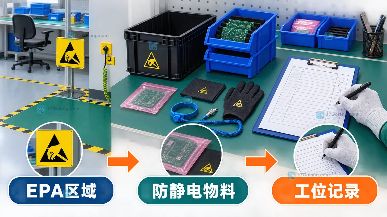 电子厂防静电工作区怎么检查：EPA接地、人员接地与记录要点