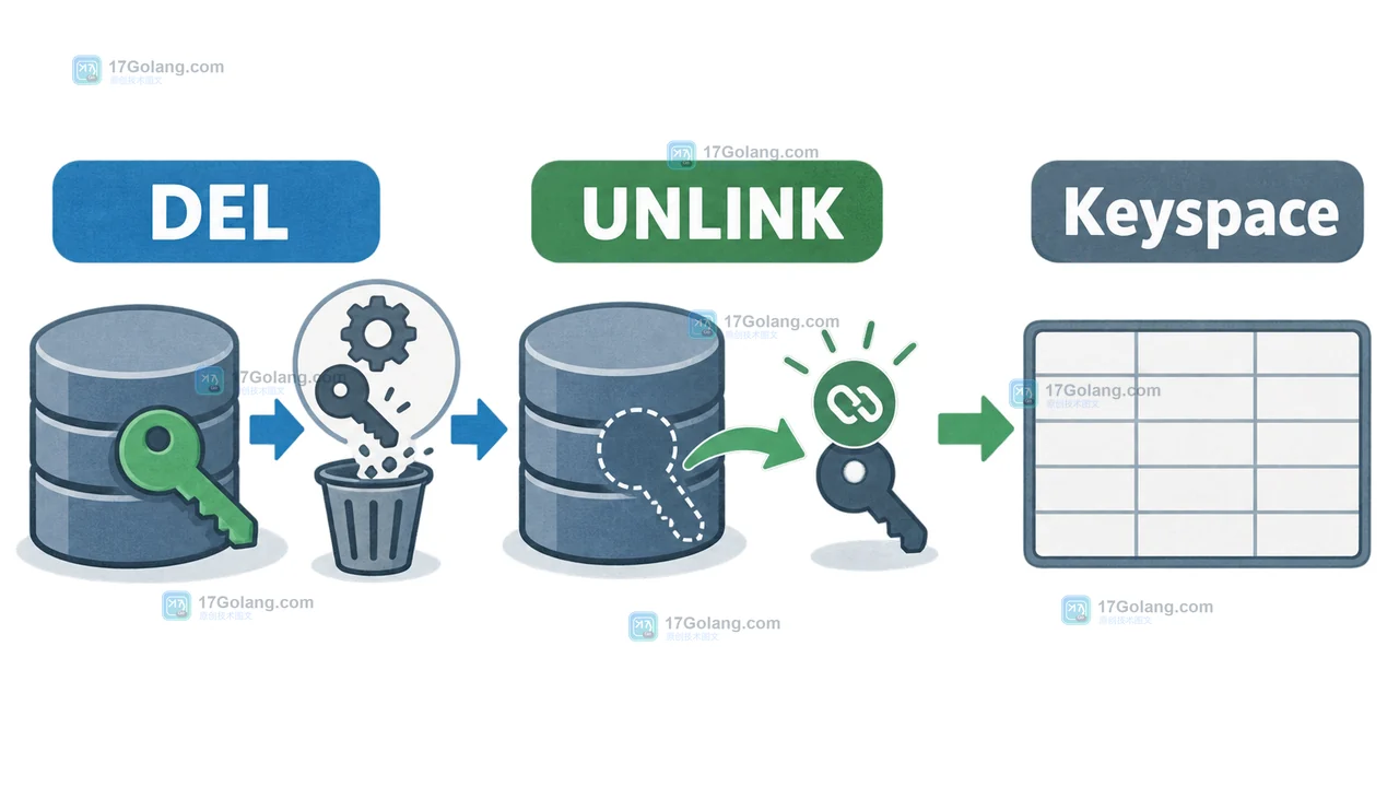 Redis UNLINK 删除大 Key 为什么更稳：异步回收与内存峰值排查