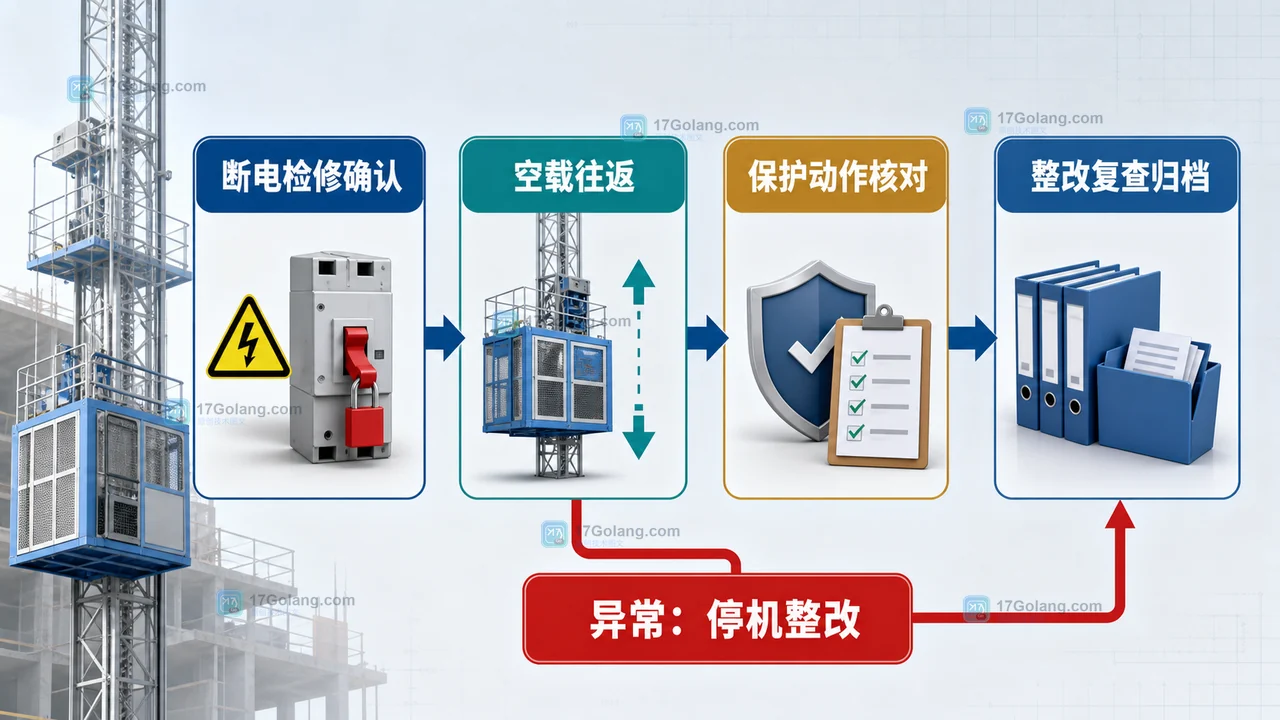 施工升降机保养后怎么验收：空载试运行与记录核对方法