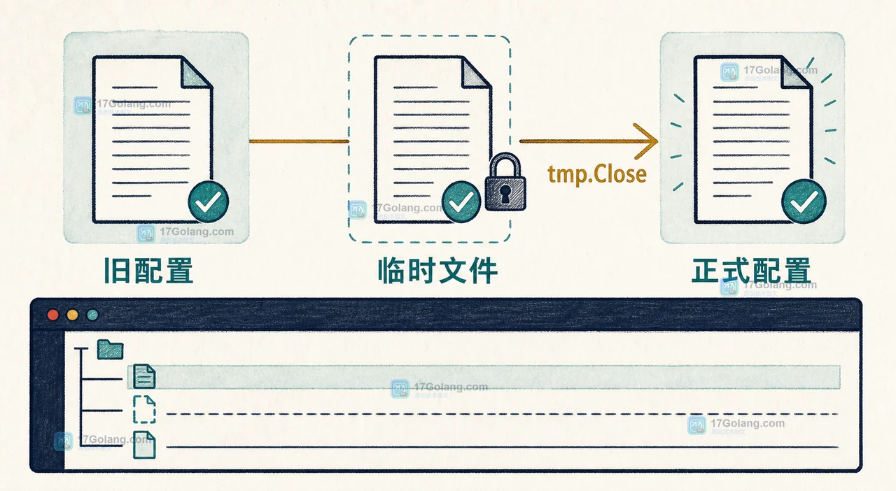 Go os.File.Sync 与 rename 如何配合：让配置文件替换真正落盘