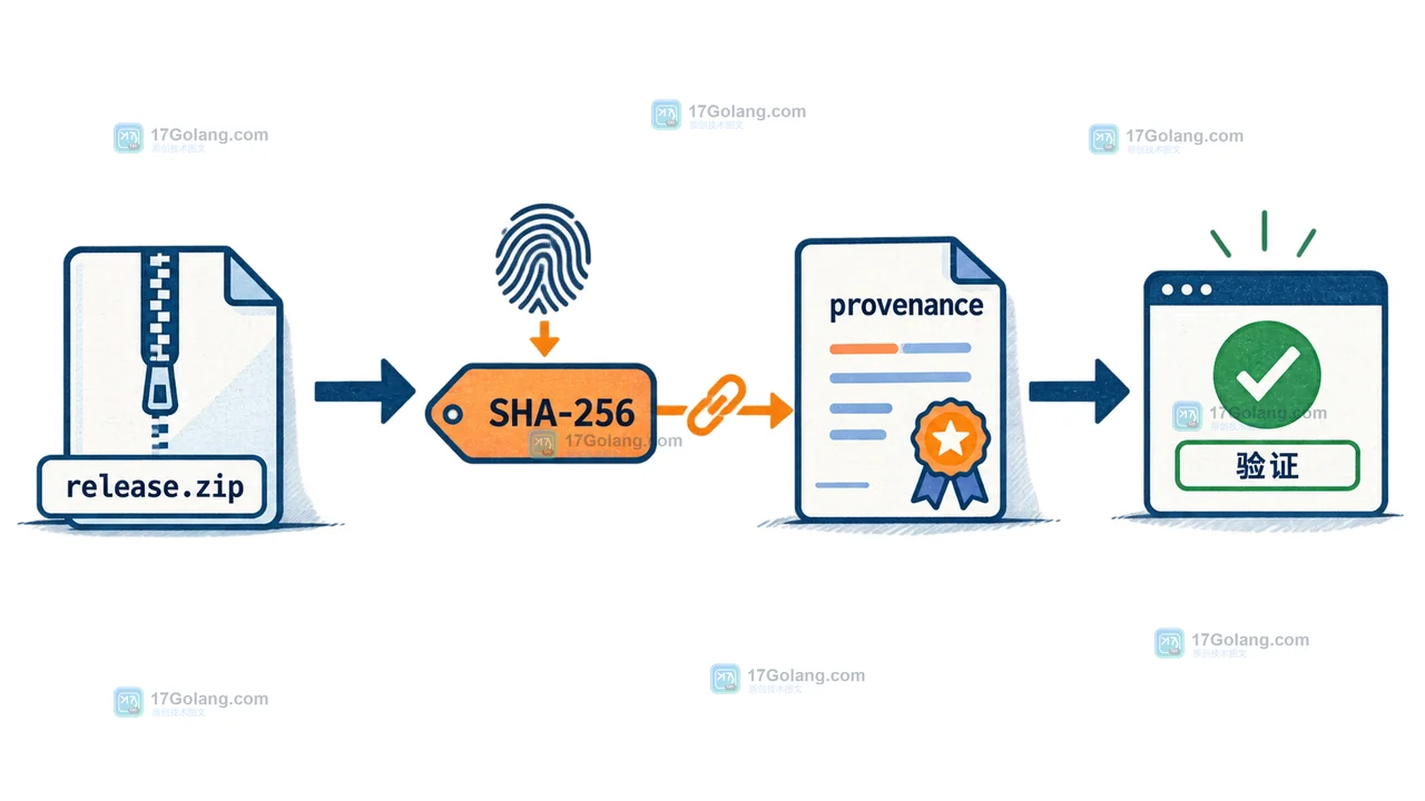 GitHub Actions 构建产物从 SHA-256 摘要到 provenance 验证的来源链