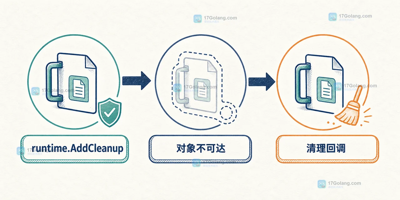 Go runtime.AddCleanup 如何避免资源清理陷阱：终结回调、KeepAlive 与关闭顺序