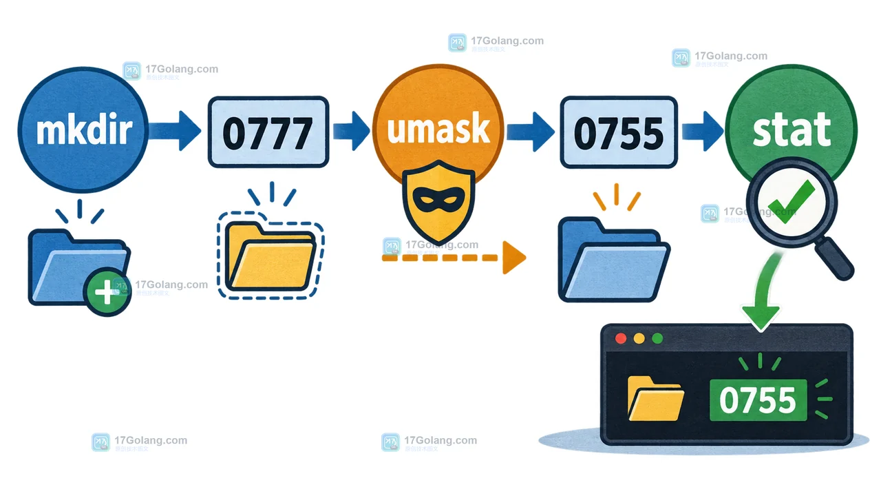 Linux umask 如何影响新文件权限：默认掩码、目录继承与验证方法