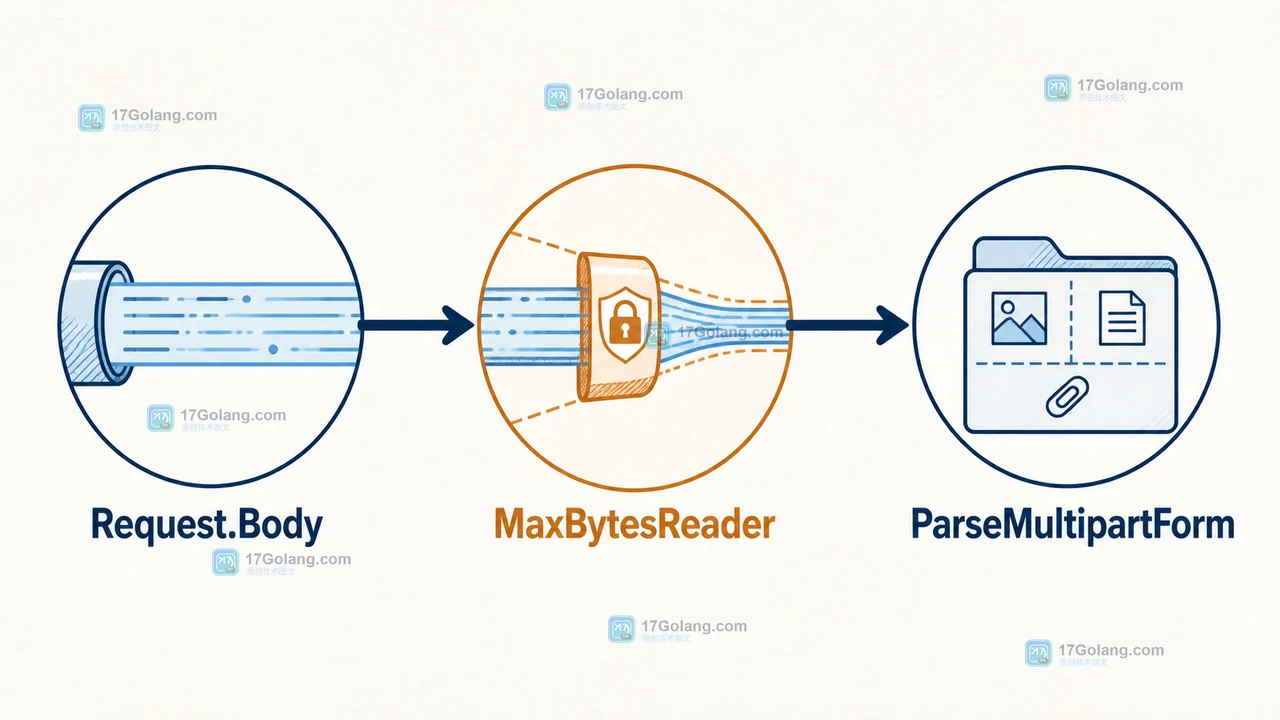 Go net/http MaxBytesReader 如何限制上传体积：超限响应与连接处理