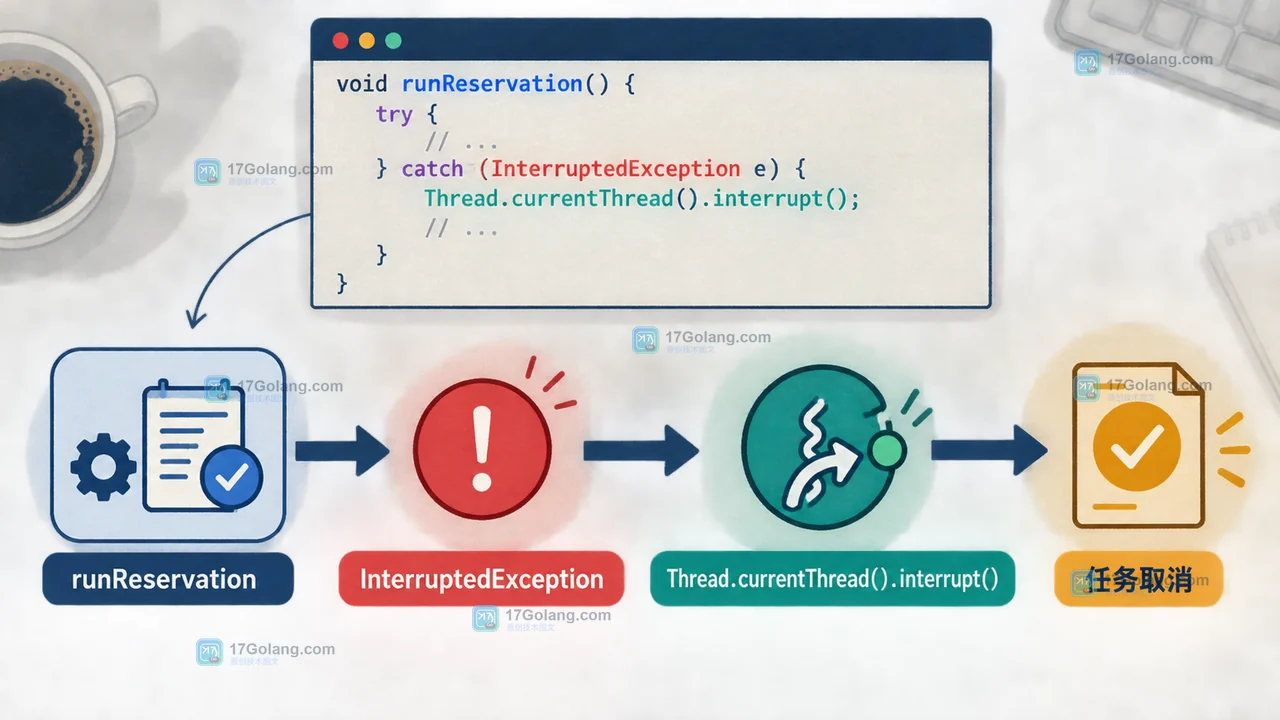 Java ReentrantLock.lockInterruptibly 如何避免线程永久等待：中断响应与业务回滚