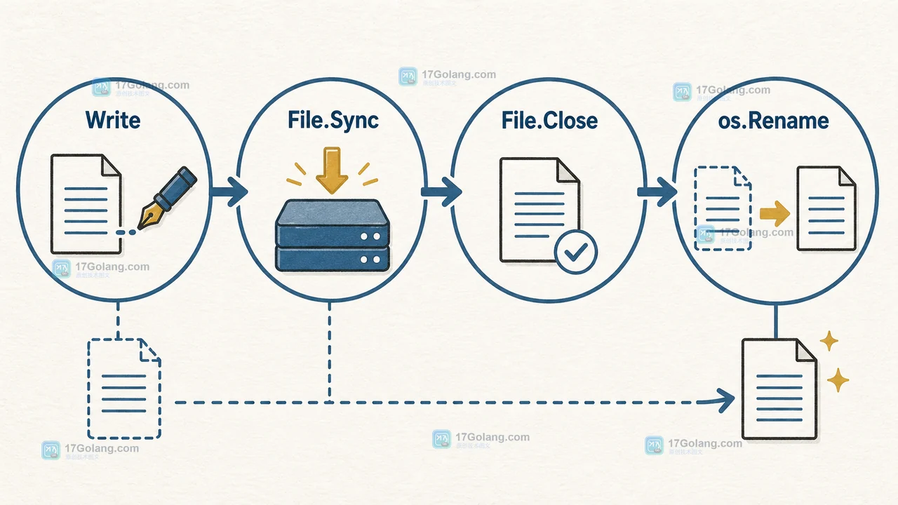 Go os.File.Sync 什么时候才值得调用：写入成功、持久化保证与关闭顺序