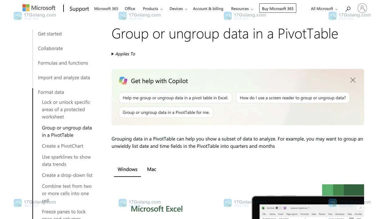 Excel 数据透视表分组窗口勾选年和季度后的真实操作界面