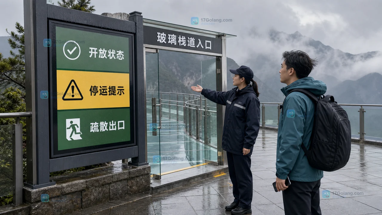 景区玻璃栈道遇到大风暴雨还能玩吗？入园前怎么核对停运与撤离提示