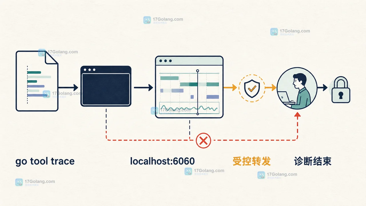 Go 1.27 go tool trace 默认只监听本机：远程排障如何安全暴露与回收
