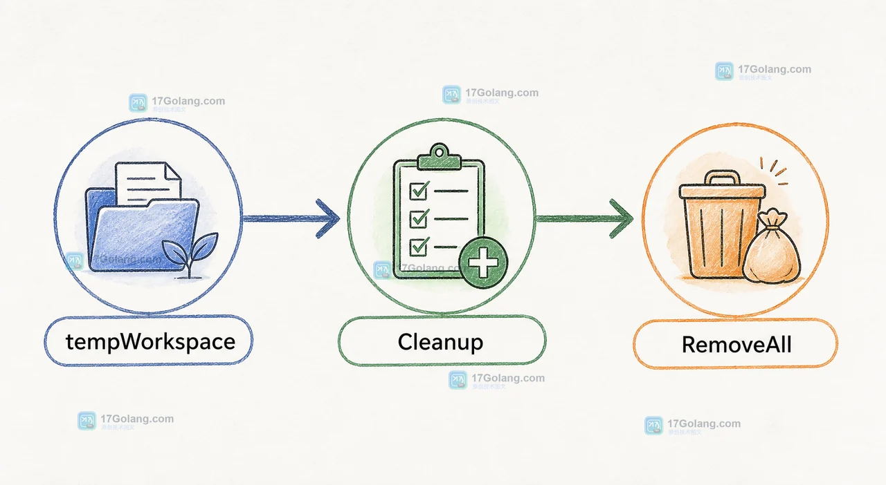 Go testing.TB Cleanup 如何组织临时资源：注册顺序、失败场景与并行测试