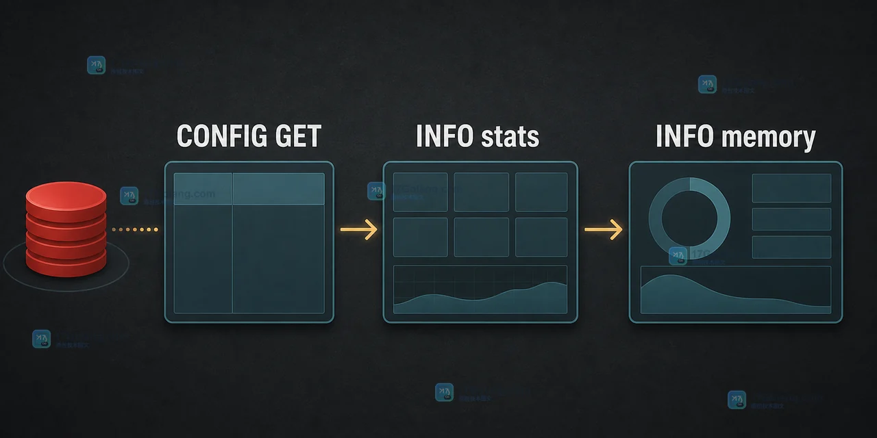 Redis 使用 INFO stats、INFO memory 和 CONFIG GET 验证淘汰策略