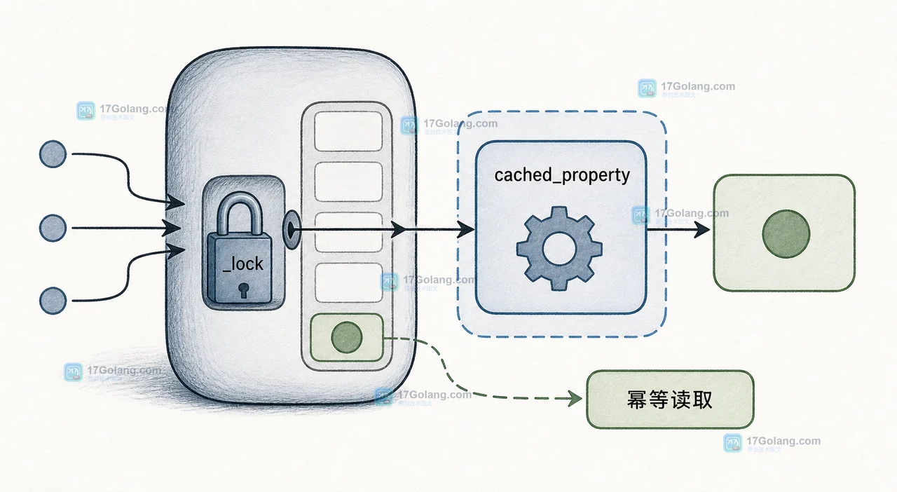 Python functools.cached_property 为什么多线程下会重复计算：锁边界与幂等改法