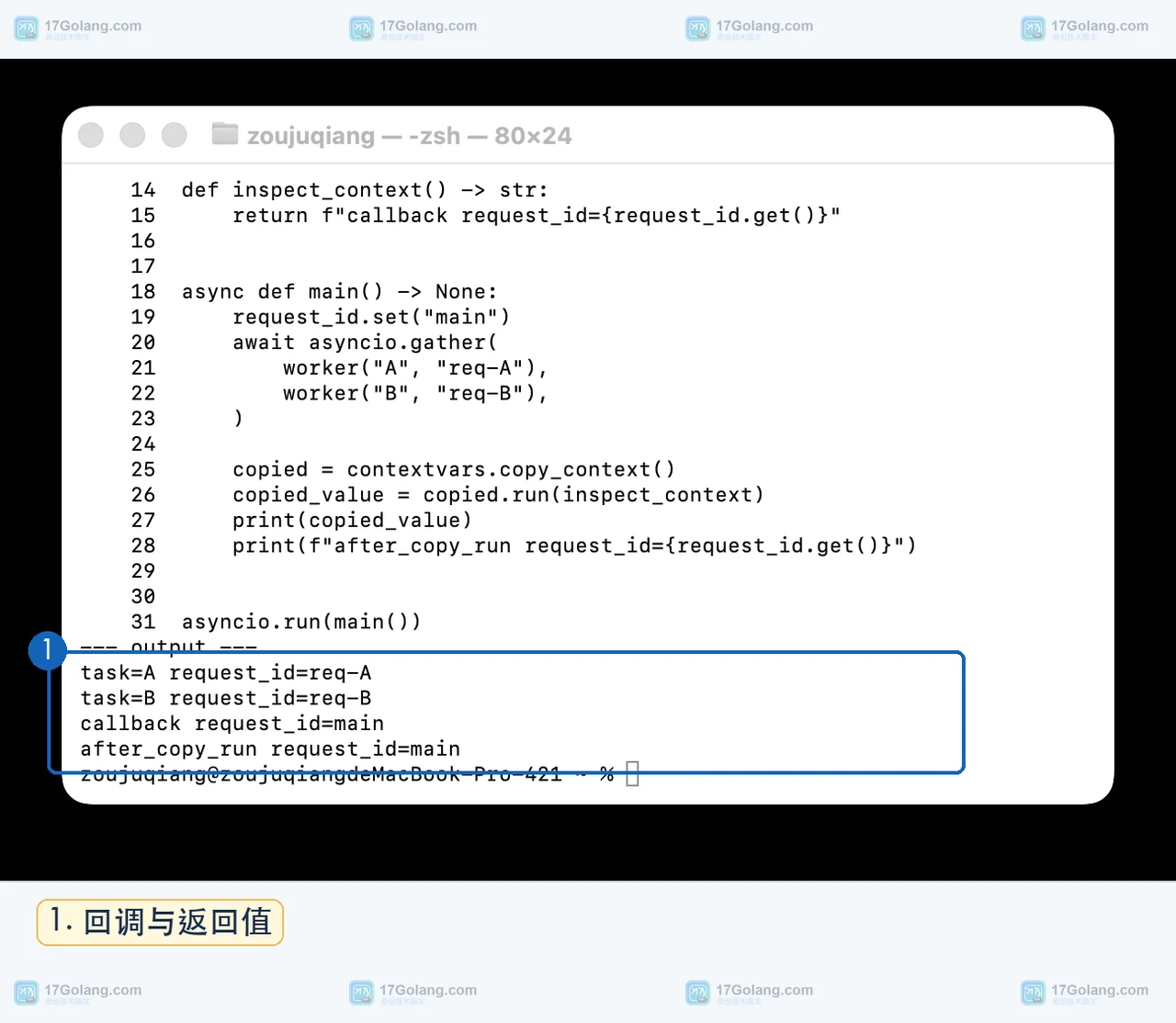 Python contextvars.copy_context 如何隔离异步任务上下文：ContextVar 复制与回调边界