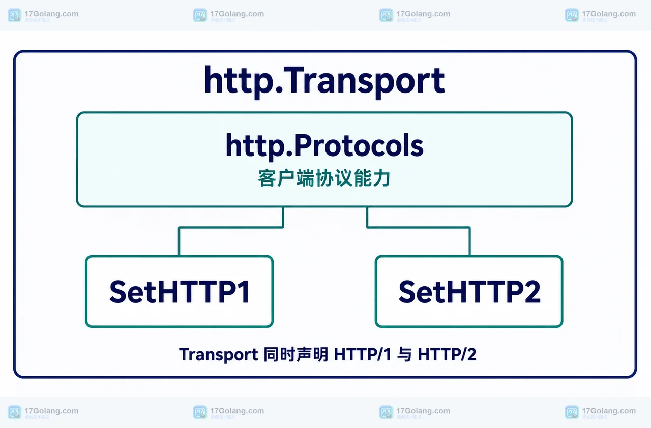 Go http.Protocols 如何显式选择 HTTP/1 与 HTTP/2：SetHTTP1、SetHTTP2 和 ALPN 边界
