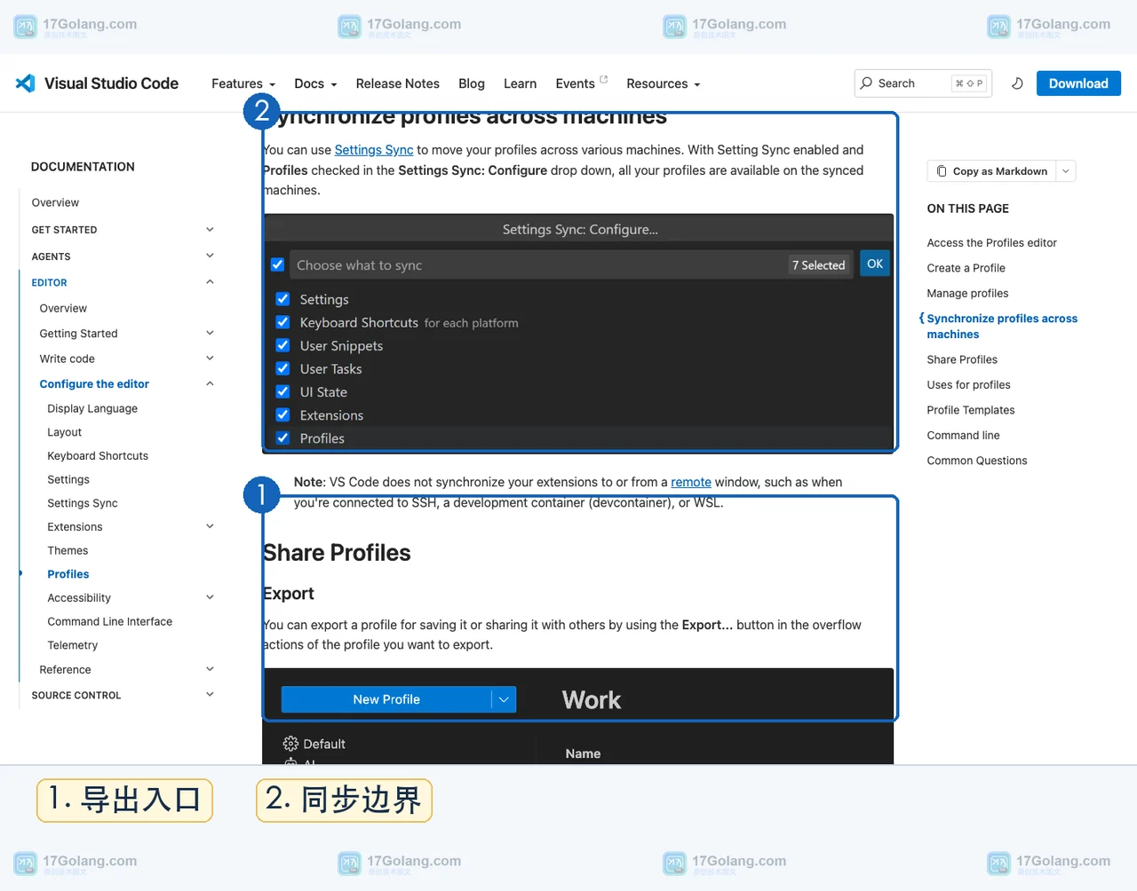 VS Code Profiles 怎么导出给团队：用 .code-profile 文件完成导入与结果核对