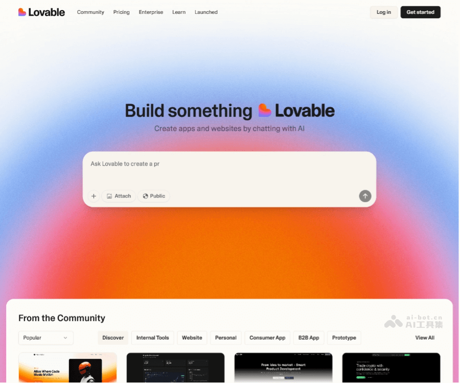 Lovable AI编程工具评测：一句话生成全栈网站，支持Agent自主开发与可视化编辑