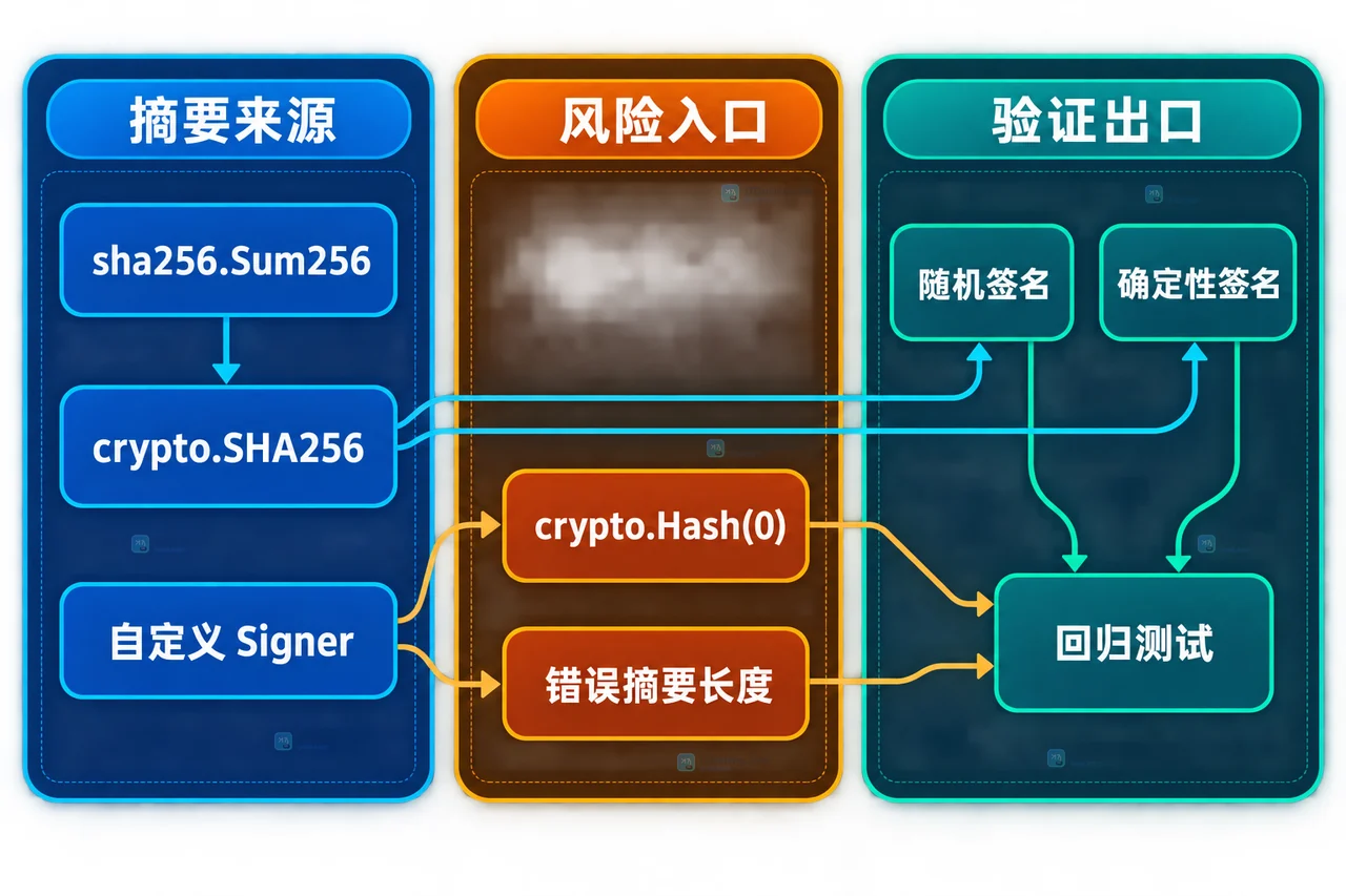 Go 1.27 ecdsa.PrivateKey.Sign 为什么检查哈希长度：SignerOpts 约束