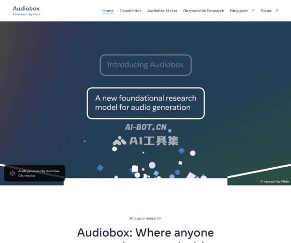 Meta Audiobox：免费AI语音与音效生成工具详解