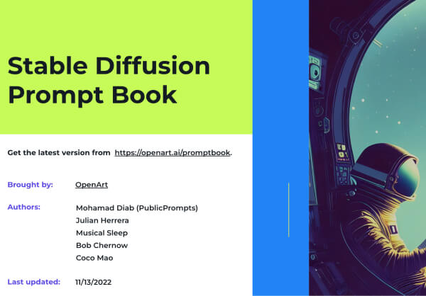 OpenArt免费开源指南：Stable Diffusion Prompt Book提示词手册详解