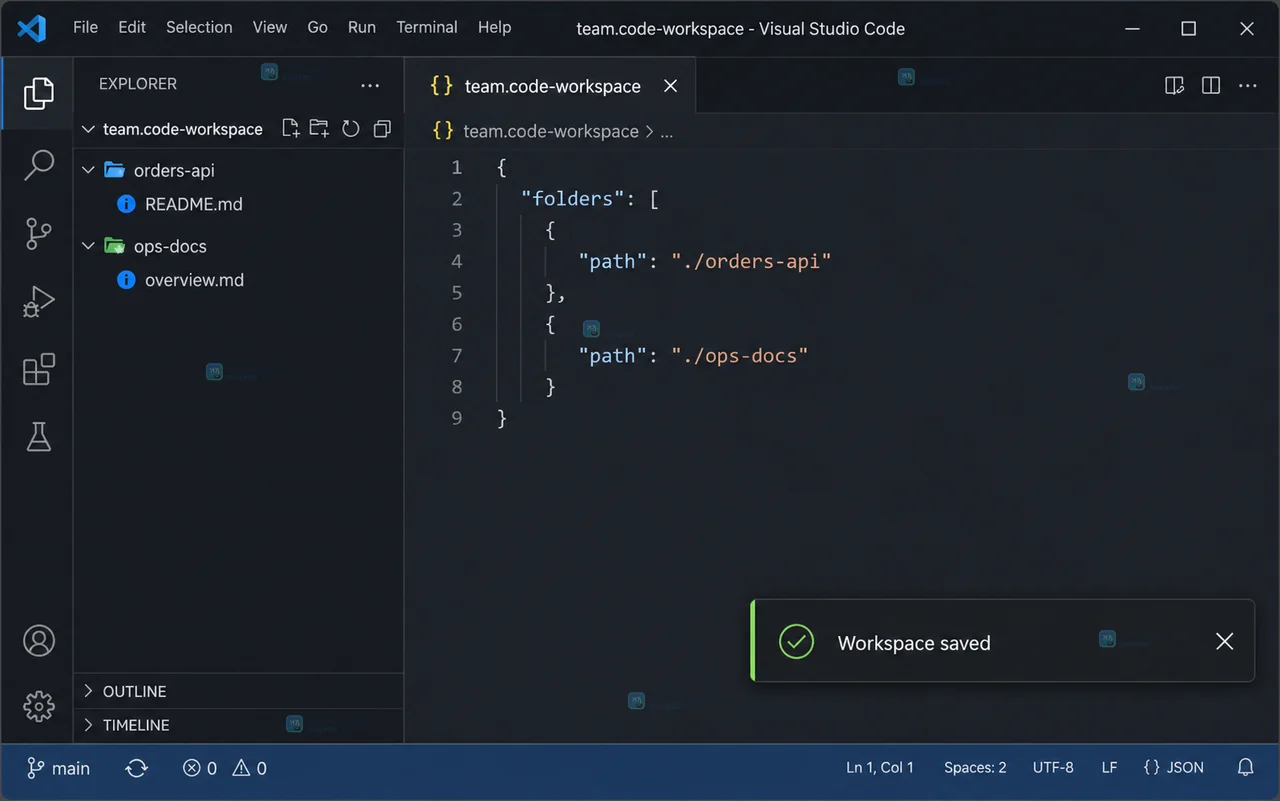 VS Code 怎么在一个窗口打开多个项目文件夹