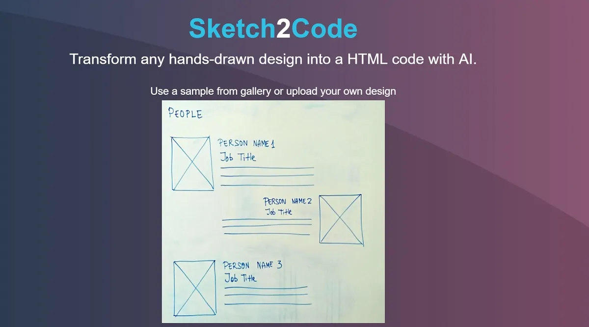Sketch2Code：微软AI开源工具，手绘草图一键转HTML代码