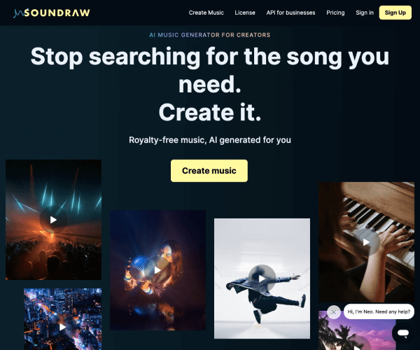 Soundraw AI音乐生成器：免版税背景音乐创作与编辑工具详解