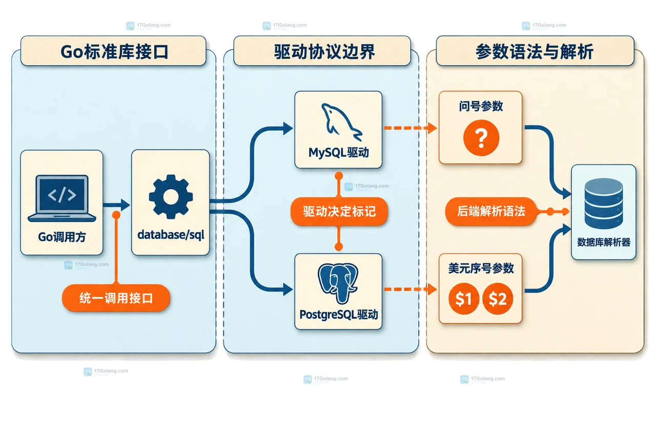 Go SQL 占位符为什么有的用问号有的用美元符号