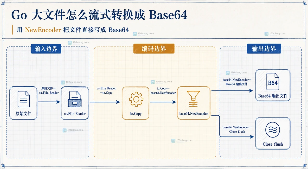 Go 大文件怎么流式转换成 Base64