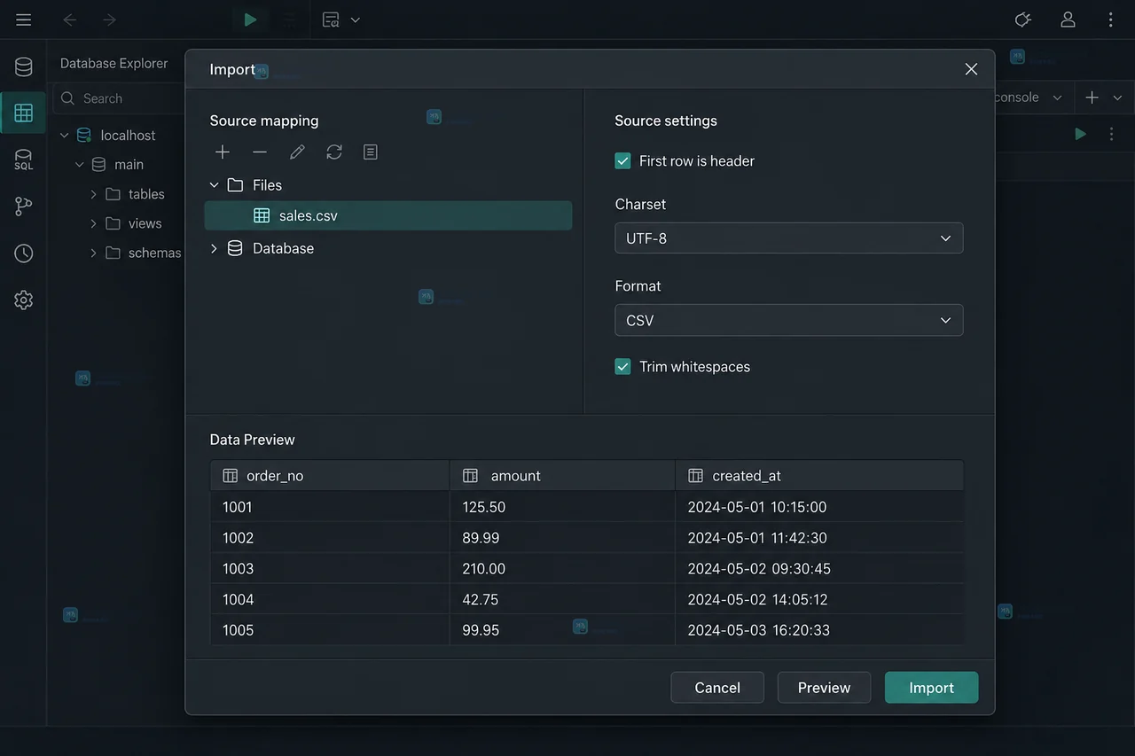 DataGrip 怎么导入 CSV 并调整字段映射