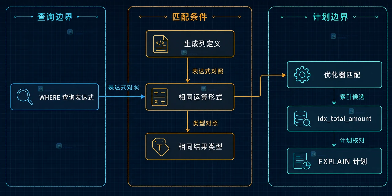 MySQL 怎么用生成列保存可索引的计算结果