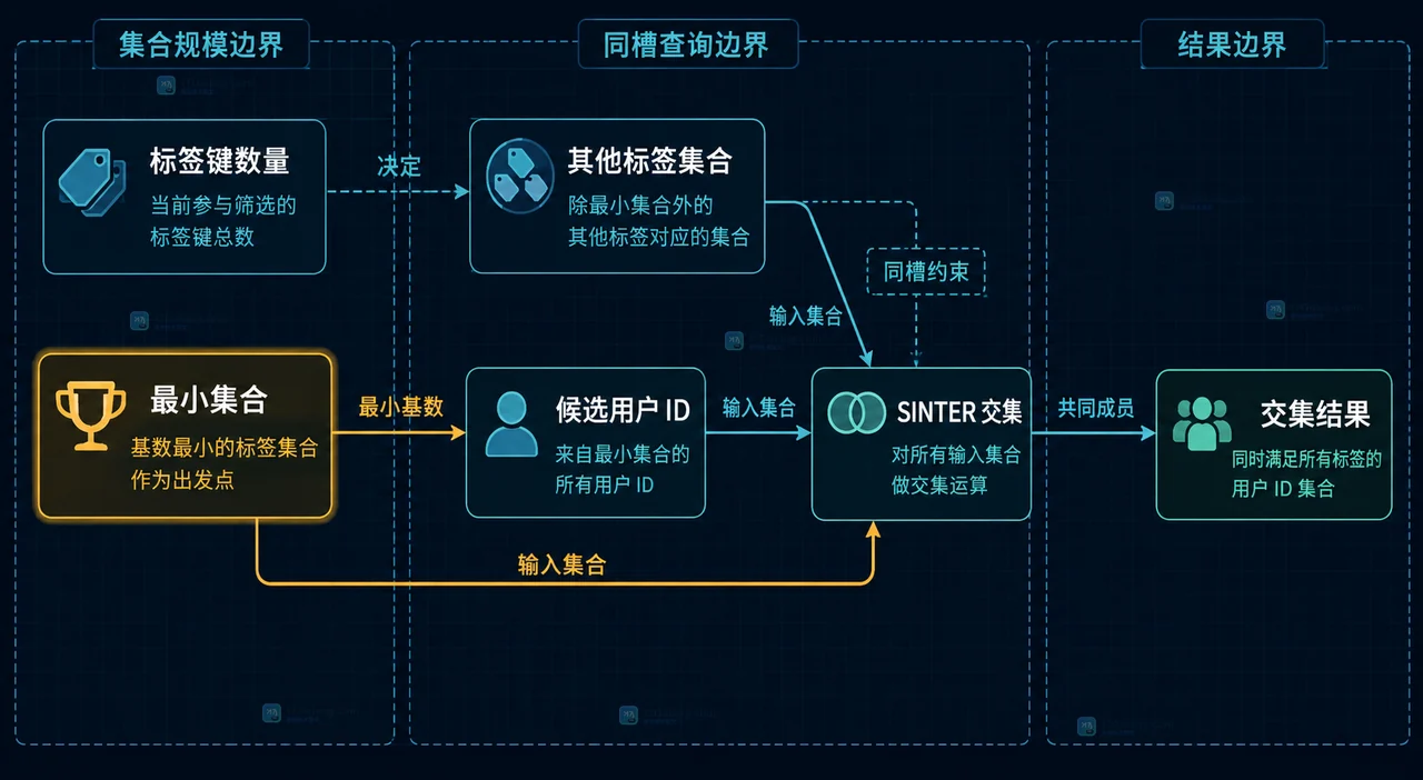 Redis 怎么用集合交集筛选同时满足多个标签的用户